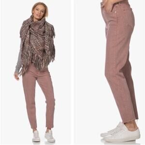 rag & bone Nina High Rise Ankle Cigarette Straight Leg Jeans in Light Plum sz 29